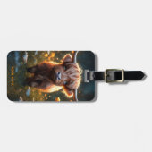 ファンタジーキュートハイランドベビー牛 ラゲッジタグ (正面横)