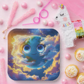 ファンタジーキュートハッピーアース宇宙 ペーパープレート (パーティー)