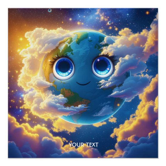ファンタジーキュートハッピーアース宇宙 ポスター (正面)