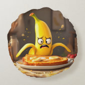 ファンタジーキュートバターバナナトースト ラウンドクッション (裏面)
