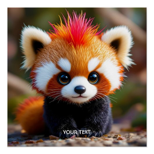 ファンタジーキュートパンダレッドハイ ポスター (正面)