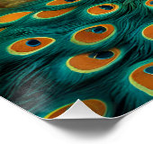 ファンタジーキュートビッドロマンティックピーコックポートレート ポスター (コーナー)