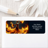 ファンタジーキュートフラメンコガール踊り ラベル (インサイチュ)