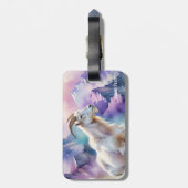 ファンタジーキュートマウンテンヤギ牧草地 ラゲッジタグ (裏面縦)