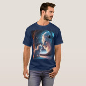 ファンタジーキュートライオンキットン鏡 Tシャツ (正面フル)