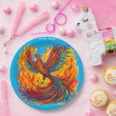 ファンタジーキュートライジングフェニックスフレイムス ペーパープレート (パーティー)