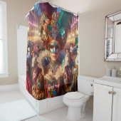 ファンタジーキュートレディマスクヴェニス シャワーカーテン (インサイチュ)