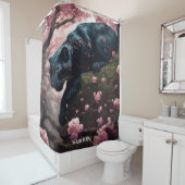 ファンタジーキュートヴィヴィヴィッドロマンティックパンサーポートレート シャワーカーテン (インサイチュ)