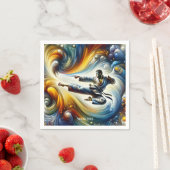 ファンタジーキュート抽象芸術空手スケッチ スタンダードカクテルナプキン (インサイチュ)