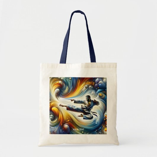 ファンタジーキュート抽象芸術空手スケッチ トートバッグ (正面)