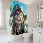 ファンタジーキュート海賊猫ビーチ シャワーカーテン (インサイチュ)
