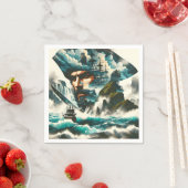 ファンタジーキュート海賊船海 スタンダードカクテルナプキン (インサイチュ)
