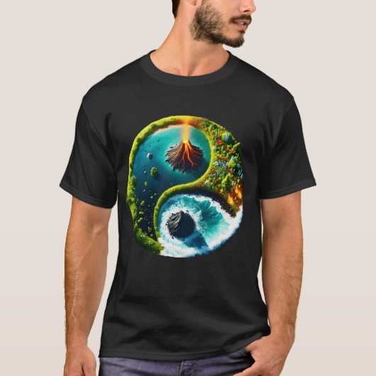 ファンタジーキュート火山陰陽 Tシャツ (正面)