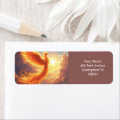 ファンタジーキュート燃えるフェニックスが登場 ラベル (インサイチュ)