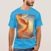 ファンタジーキュート燃えるフェニックスが登場 Tシャツ (正面)