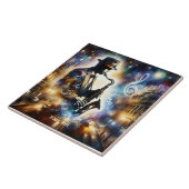 ファンタジーキュート通りミュージシャンサックス タイル (側面)