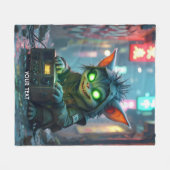 ファンタジーキュート音楽ジョイ通り フリースブランケット (正面(横))