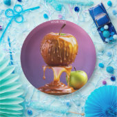 ファンタジーキュート鮮やかなアップルキャラメルシロップ ペーパープレート (パーティー)