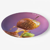 ファンタジーキュート鮮やかなアップルキャラメルシロップ ペーパープレート (アングル)