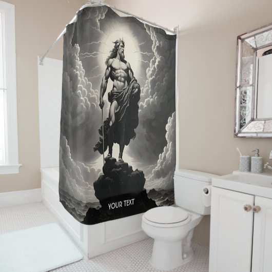 ファンタジーキュート鮮やかなギリシャの神の雲 シャワーカーテン (インサイチュ)