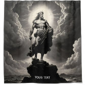 ファンタジーキュート鮮やかなギリシャの神の雲 シャワーカーテン (正面)