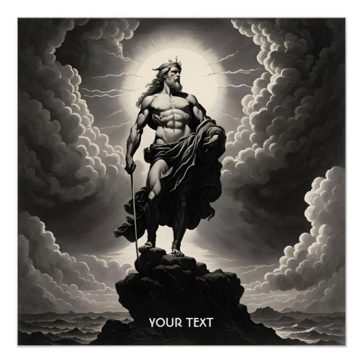 ファンタジーキュート鮮やかなギリシャの神の雲 ポスター (正面)