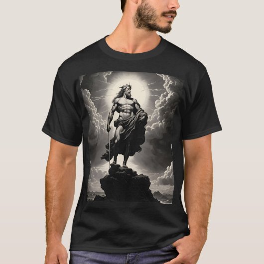 ファンタジーキュート鮮やかなギリシャの神の雲 Tシャツ (正面)