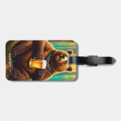 ファンタジーキュート鮮やかなクマのビアフォレスト ラゲッジタグ (裏面横)