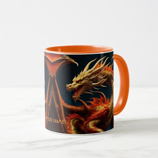 ファンタジーキュート鮮やかなドラッ威厳のあるグ素晴らし マグカップ (正面右)