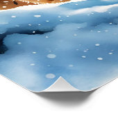 ファンタジーキュート鮮やかなベビーリンクス雪 ポスター (コーナー)