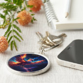 ファンタジーキュート鮮やかなライジングフェニックス キーホルダー (側面)