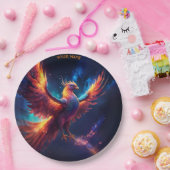 ファンタジーキュート鮮やかなライジングフェニックス ペーパープレート (パーティー)