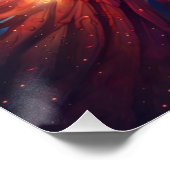 ファンタジーキュート鮮やかなライジングフェニックス ポスター (コーナー)