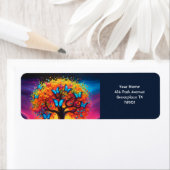 ファンタジーキュート鮮やかなレインボーツリーチョウ ラベル (インサイチュ)