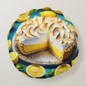 ファンタジーキュート鮮やかなレモンメレンゲパイ ラウンドクッション (裏面)