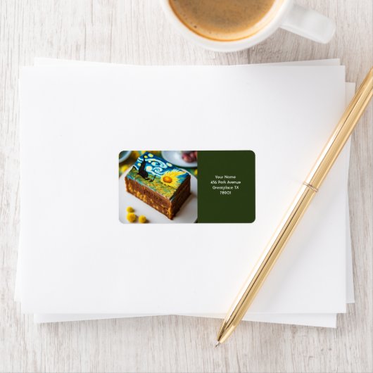 ファンタジーキュート鮮やかなヴァンゴッホケーキ ラベル (インサイチュ)