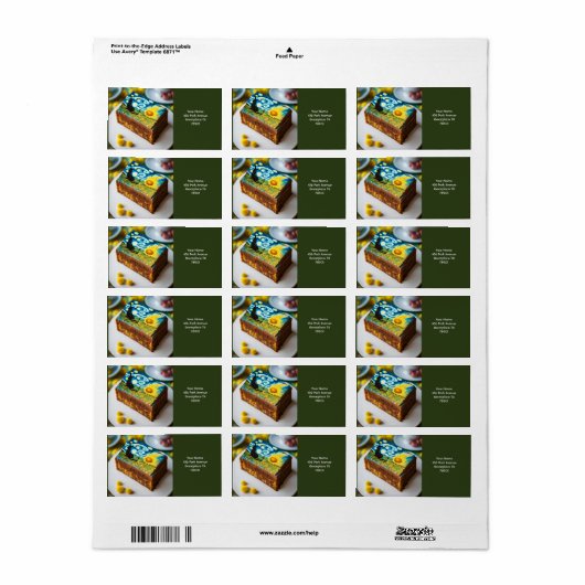 ファンタジーキュート鮮やかなヴァンゴッホケーキ ラベル (フルシート)