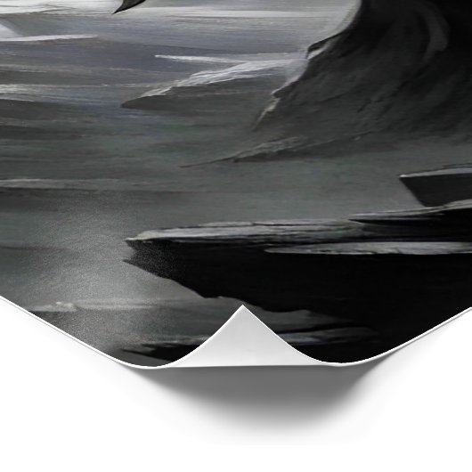 ファンタジーキュート鮮やかな暗黒の怖い天使 ポスター (コーナー)