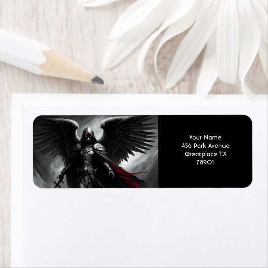 ファンタジーキュート鮮やかな暗黒の怖い天使 ラベル (インサイチュ)