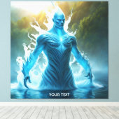 ファンタジーキュート鮮やかな水エレメンタルレイク キャンバスプリント (インサイチュ (ウッドフロア))