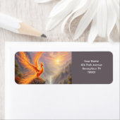 ファンタジーキュート鮮やかな湖フェニックス火災 ラベル (インサイチュ)