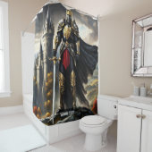 ファンタジーキュート鮮やかな輝く騎士の王 シャワーカーテン (インサイチュ)
