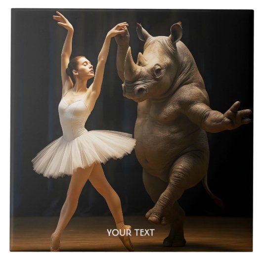ファンタジーキュートRhinoダンサーバレリーナ タイル (正面)