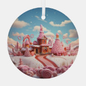ファンタジーギンガーブレッドハウスキャンディ1 ガラスオーナメント (裏面)