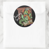 ファンタジーギーク!ファンドラゴンステッカー ラウンドシール (バッグ)