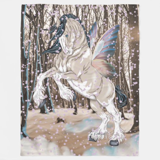 ファンタジークライデールホースフェアリー フリースブランケット (正面)