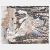 ファンタジークライデールホースフェアリー フリースブランケット (正面(横))