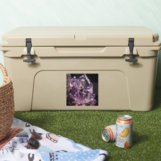 ファンタジークリスタルアメジスト妖精 シール (クーラー)