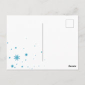 ファンタジークリスマス妖精の雪の木のホリデーライト ポストカード (裏面)