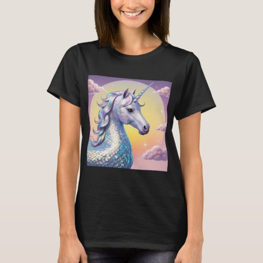 ファンタジークリーチャーデザイン- Dragons & Unicorns Art Tシャツ (正面)